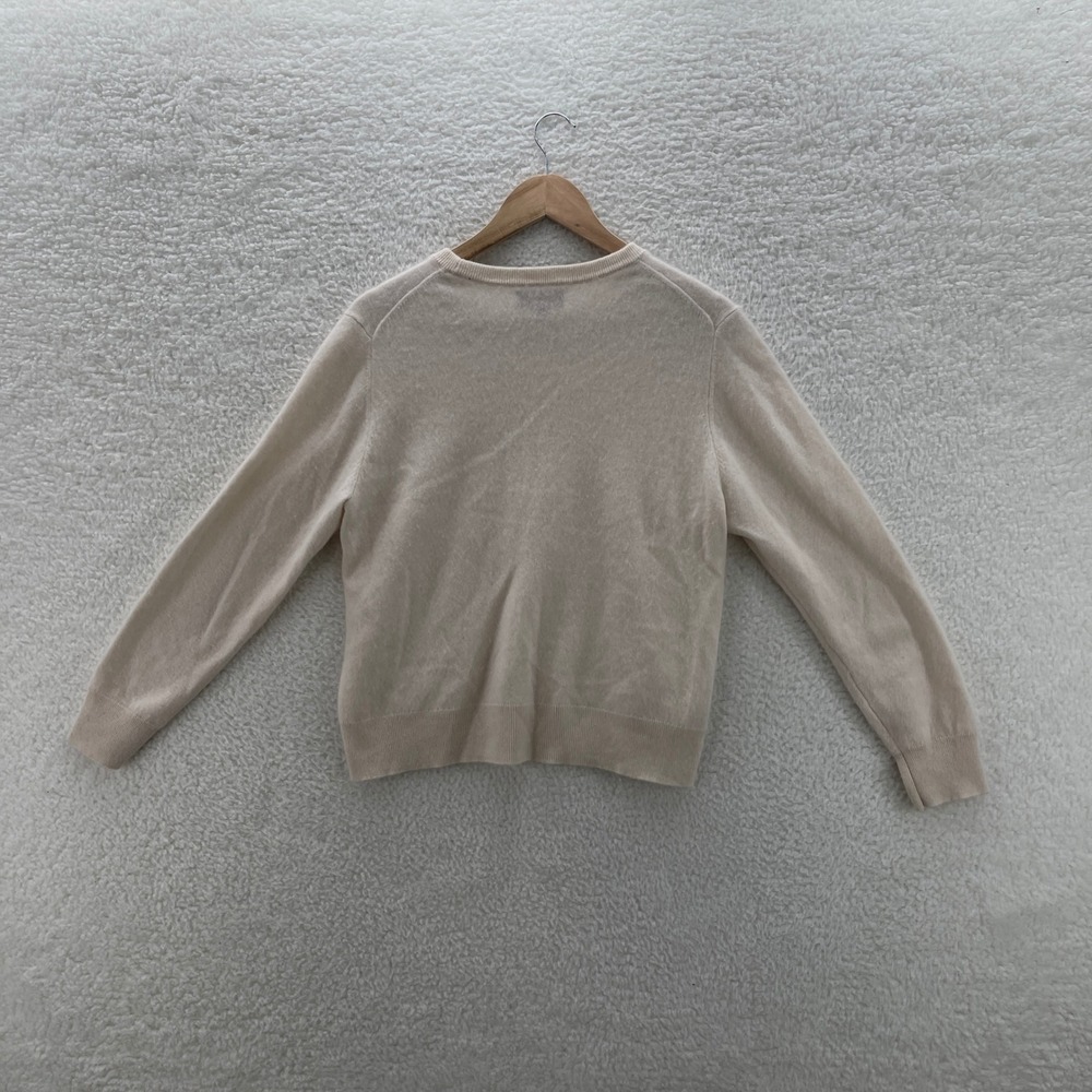 Quince Sweater Womens L Cream Mongolian Cashmere Soft Luxury Cozy Cabin - Picture 2 of 7